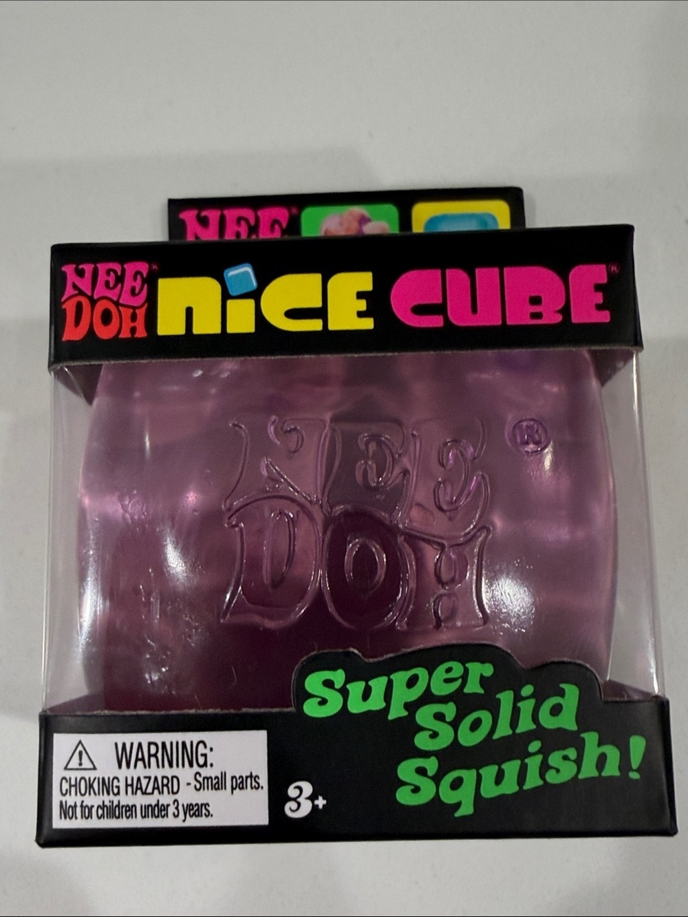 Needoh Nice Cube Kids Squishy Toy - Purple - Picture 2 of 5